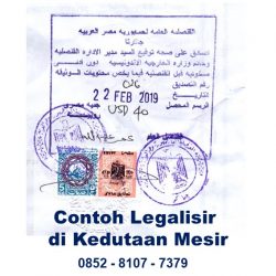 Contoh Legalisir di Kedutaan Mesir